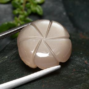 9,17 ctw natürlicher Pfirsich-orange Mondstein, Blumen-Schliff, Lichtdurchlässig