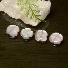 4.14 ct natürliche Sehr helles Rosa Mondstein-Edelsteine, Blumen-Schliff, Lichtdurchlässig