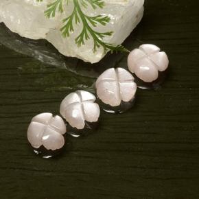 5.06 ct natürliche Sehr helles Rosa Mondstein-Edelsteine, Blumen-Schliff, Lichtdurchlässig