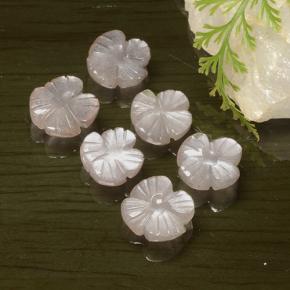 9,36 ct natürliche rosafarbener Mondstein-Edelsteine, Blumenschliff, Lichtdurchlässig