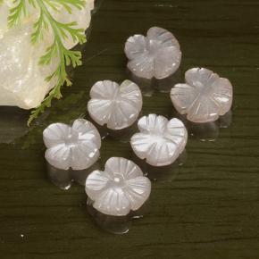 9,36 ct natürliche rosafarbener Mondstein-Edelsteine, Blumenschliff, Lichtdurchlässig