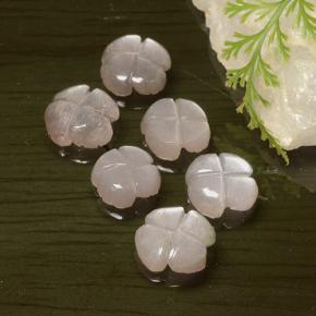 9,36 ct natürliche rosafarbener Mondstein-Edelsteine, Blumenschliff, Lichtdurchlässig