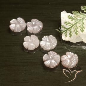 14,57 ct natürliche rosafarbener Mondstein-Edelsteine, Blumenschliff, Lichtdurchlässig