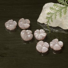 12,48 ct natürliche rosafarbener Mondstein-Edelsteine, Blumenschliff, Lichtdurchlässig