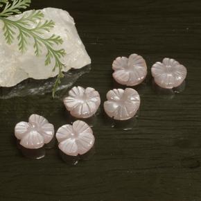 12,48 ct natürliche rosafarbener Mondstein-Edelsteine, Blumenschliff, Lichtdurchlässig