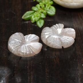 6,64 ct natürliche rosafarbener Mondstein-Edelsteine, Blumenschliff, Lichtdurchlässig