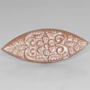 9,17 ctw natürlicher Pfirsich-orange Mondstein, Marquise, Lichtdurchlässig