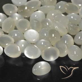 9,17 ctw natürlicher Cremeweiß Mondstein, Oval, Lichtdurchlässig