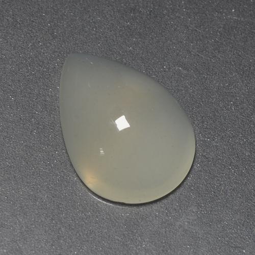 1,43 ctw natürlicher weißer Mondstein, Birnenform, Transparent