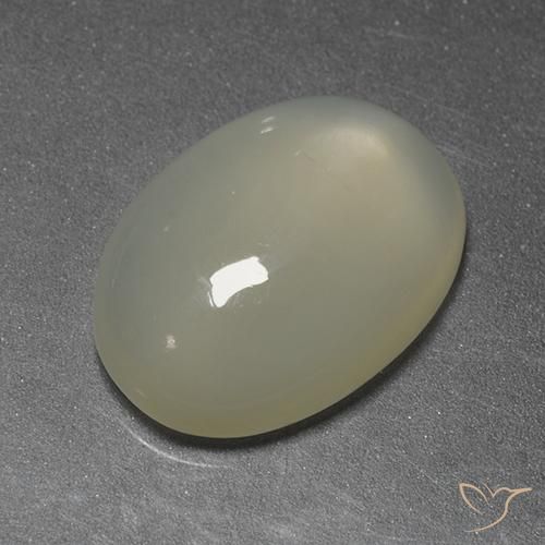 5.22ct Natürlicher hellgelb Mondstein, Oval, Transparent
