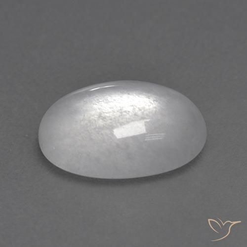 9,17 ctw natürlicher Weiß Mondstein, Oval, Transparent