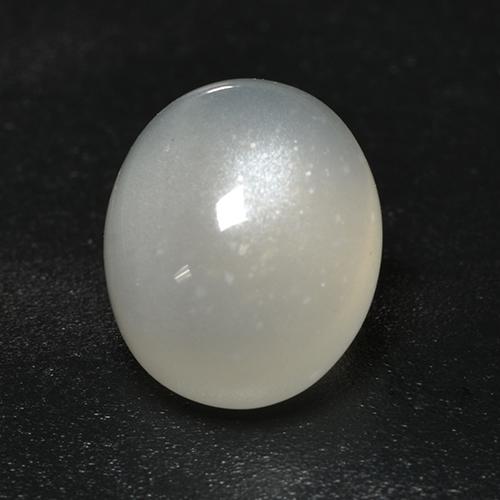 3,18 ctw natürlicher weißer Mondstein, Oval Schliff, Transparent