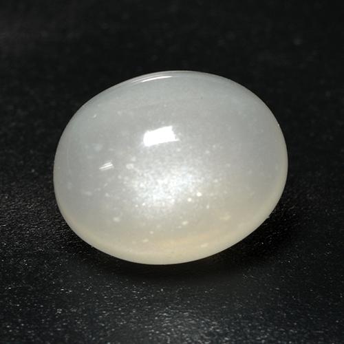 3,18 ctw natürlicher weißer Mondstein, Oval Schliff, Transparent