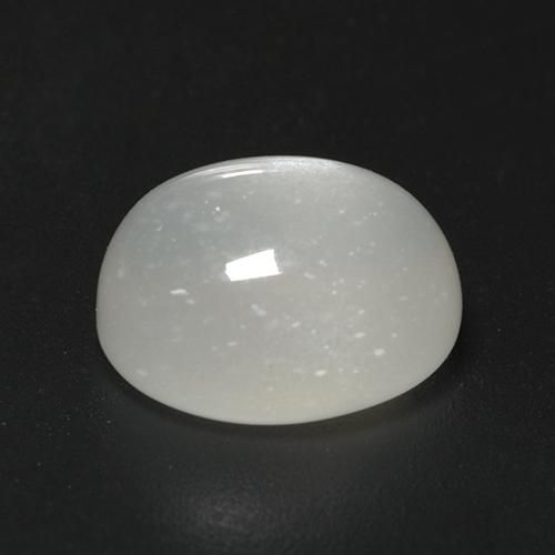 3,18 ctw natürlicher weißer Mondstein, Oval Schliff, Transparent