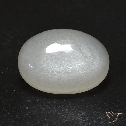 9,17 ctw natürlicher Cremeweiß Mondstein, Oval, Transparent