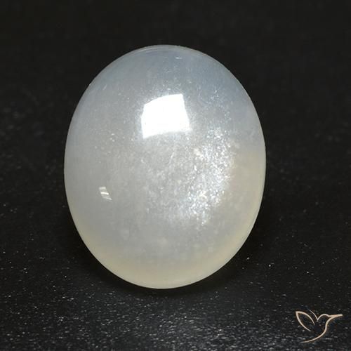 9,17 ctw natürlicher Warmweiß Mondstein, Oval, Transparent