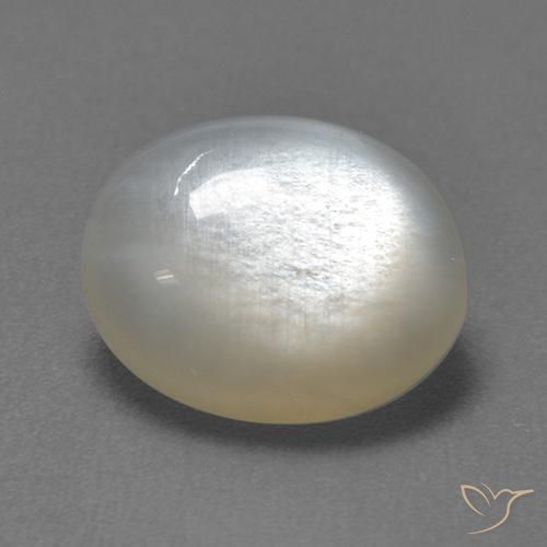9,17 ctw natürlicher Weiß Mondstein, Oval, Transparent