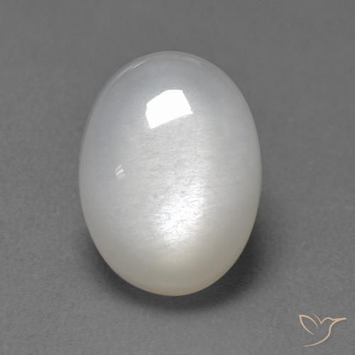 2.82ct Natürlicher Weiß Mondstein, Oval, Lichtdurchlässig