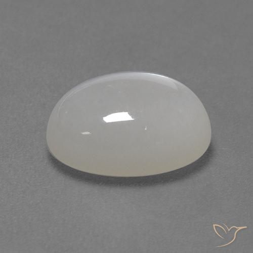 9,17 ctw natürlicher Weiß Mondstein, Oval, Lichtdurchlässig