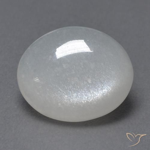9,17 ctw natürlicher Weiß Mondstein, Oval, Transparent