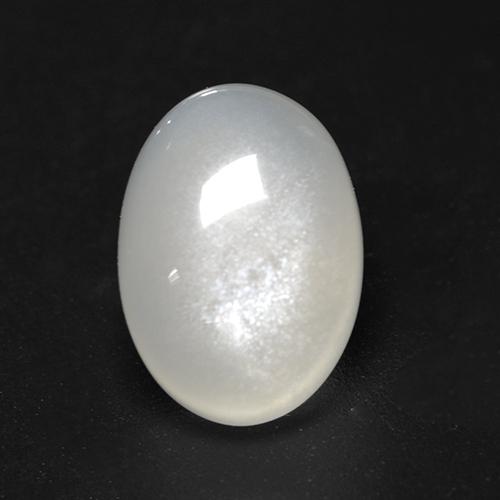 3,06 ctw natürlicher weißer Mondstein, Oval Schliff, Transparent