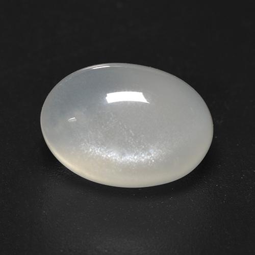 3,06 ctw natürlicher weißer Mondstein, Oval Schliff, Transparent