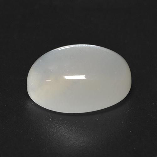 3,06 ctw natürlicher weißer Mondstein, Oval Schliff, Transparent