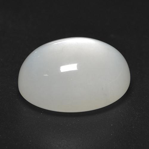 9,17 ctw natürlicher Nicht-gerade weiss Mondstein, Oval Schliff, Transparent