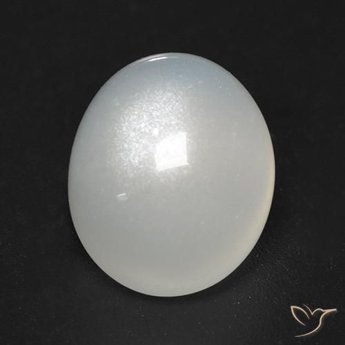 4.02ct Natürlicher Warmweiß Mondstein, Oval, Transparent