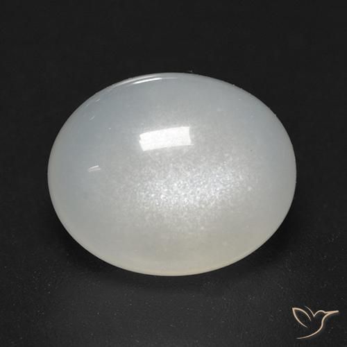 9,17 ctw natürlicher Warmweiß Mondstein, Oval, Transparent
