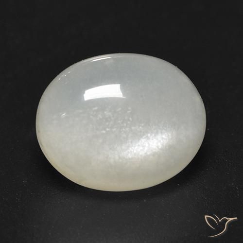 9,17 ctw natürlicher Cremeweiß Mondstein, Oval, Transparent