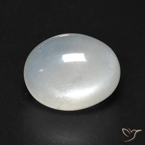 9,17 ctw natürlicher Warmweiß Mondstein, Oval, Transparent
