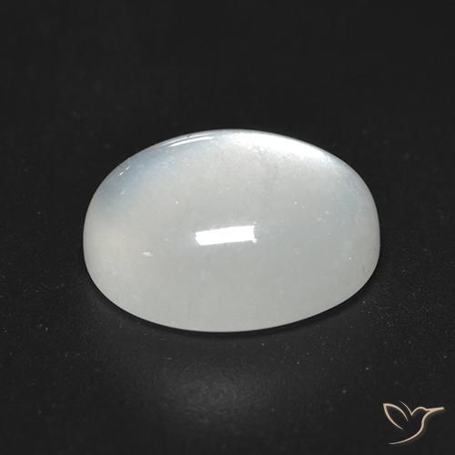 9,17 ctw natürlicher Warmweiß Mondstein, Oval, Transparent