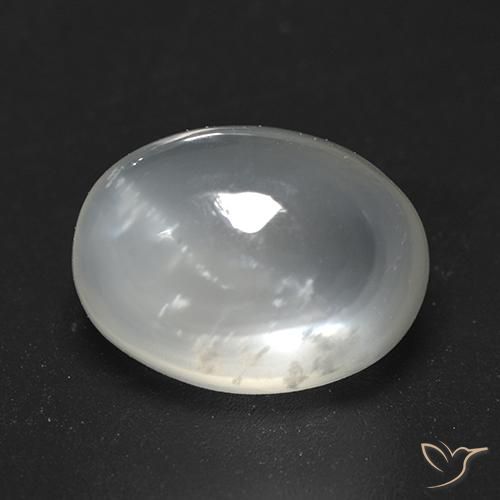 9,17 ctw natürlicher Cremeweiß Mondstein, Oval, Transparent