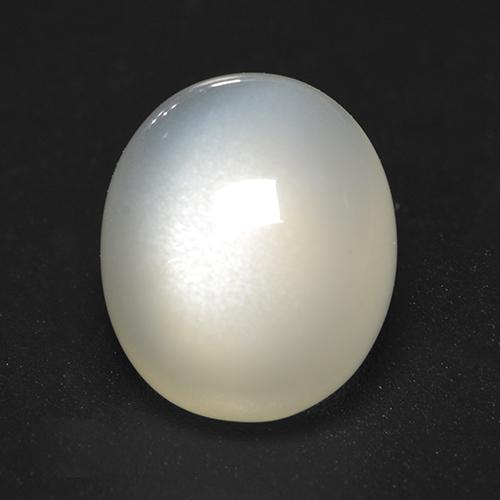 4,07 ctw natürlicher weißer Mondstein, Oval Schliff, Transparent