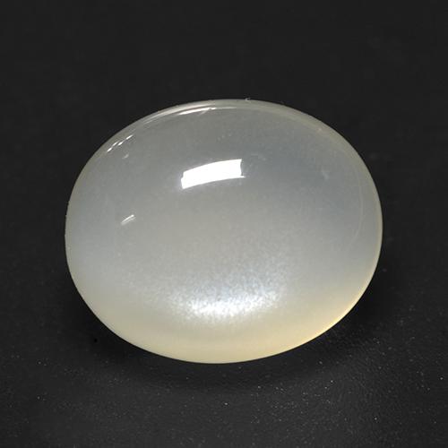 4,07 ctw natürlicher weißer Mondstein, Oval Schliff, Transparent