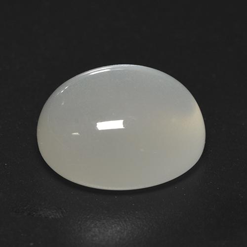 4,07 ctw natürlicher weißer Mondstein, Oval Schliff, Transparent