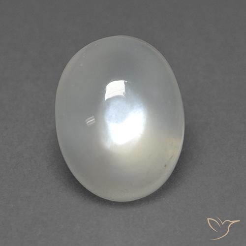 1.72ct Natürlicher Warmweiß Mondstein, Oval, Transparent