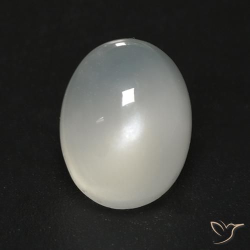 2.24ct Natürlicher Warmweiß Mondstein, Oval, Transparent