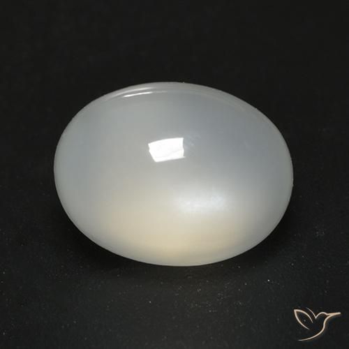 9,17 ctw natürlicher Warmweiß Mondstein, Oval, Transparent