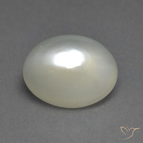 9,17 ctw natürlicher Warmweiß Mondstein, Oval, Transparent