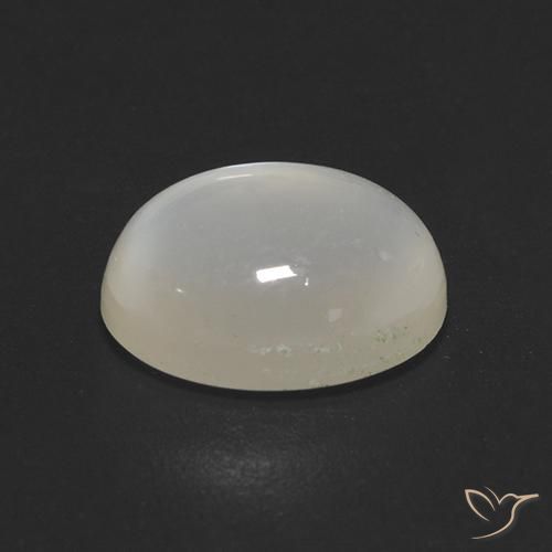 9,17 ctw natürlicher Nicht-gerade weiss Mondstein, Oval, Transparent