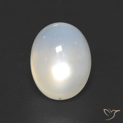 9,17 ctw natürlicher Cremeweiß Mondstein, Oval, Transparent