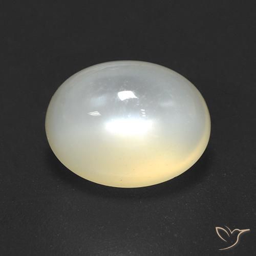 2.20ct Natürlicher Cremeweiß Mondstein, Oval, Lichtdurchlässig