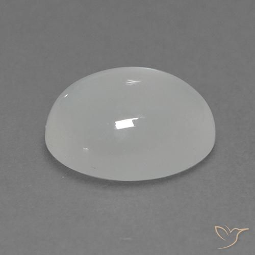 9,17 ctw natürlicher Durchscheinendes Weiß Mondstein, Oval Schliff, Transparent