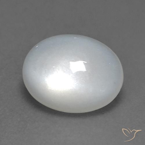 9,17 ctw natürlicher Durchscheinendes Weiß Mondstein, Oval, Transparent