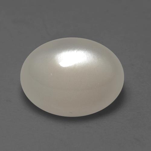 2,22 ctw natürlicher weißer Mondstein, Oval Schliff, Lichtdurchlässig