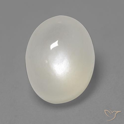 9,17 ctw natürlicher Cremeweiß Mondstein, Oval, Lichtdurchlässig
