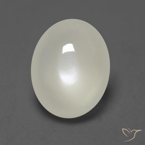 2.03ct Natürlicher Perlweiss Mondstein, Oval, Transparent