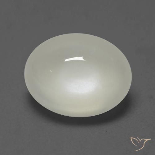 9,17 ctw natürlicher Perlweiss Mondstein, Oval, Transparent